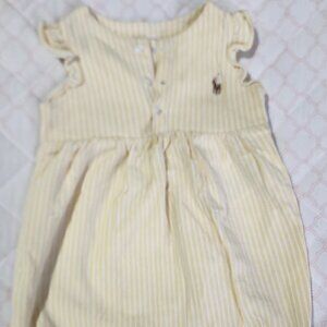 Yellow white Oxford Baby 9M Ralph Lauren